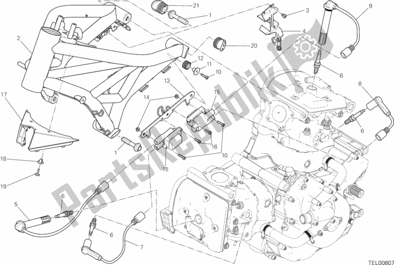Todas as partes de Quadro, Armação do Ducati Monster 1200 S 2014